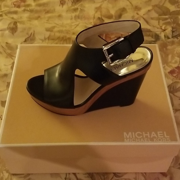 STILL FOR SALE! Mighty real - NWT Michael Kors sandal heels 4 and 1/2 inch heel - Picture 3 of 5